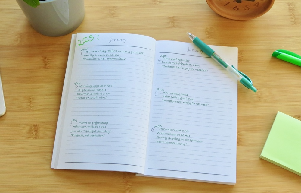 One Year Daily Planner Interior Product Photo